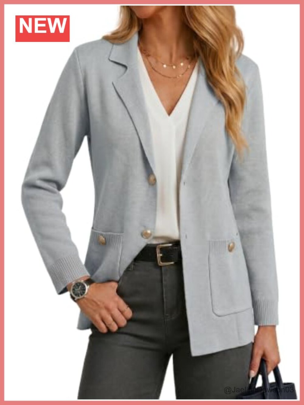 Womens Business Casual Sweater Blazer Cardigan Long Sleeve Open Front